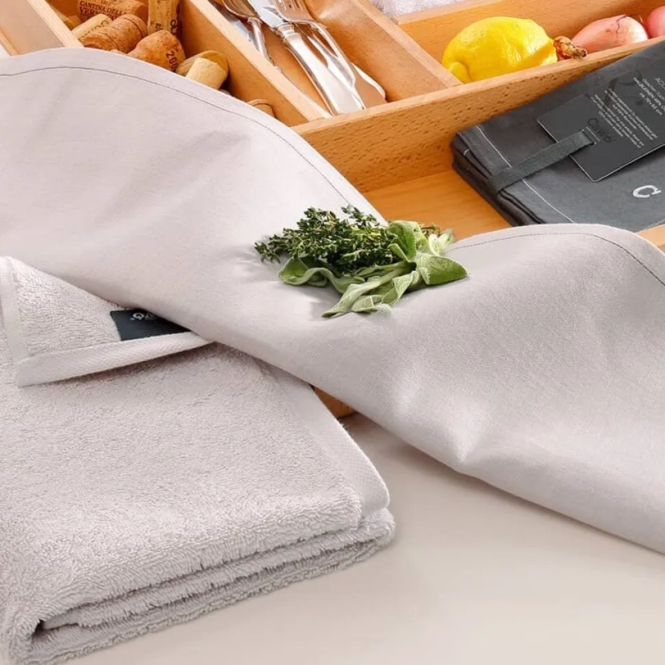 Keukendoek Cawö Solid Anthracite 50 x 50 cm (set van 4)