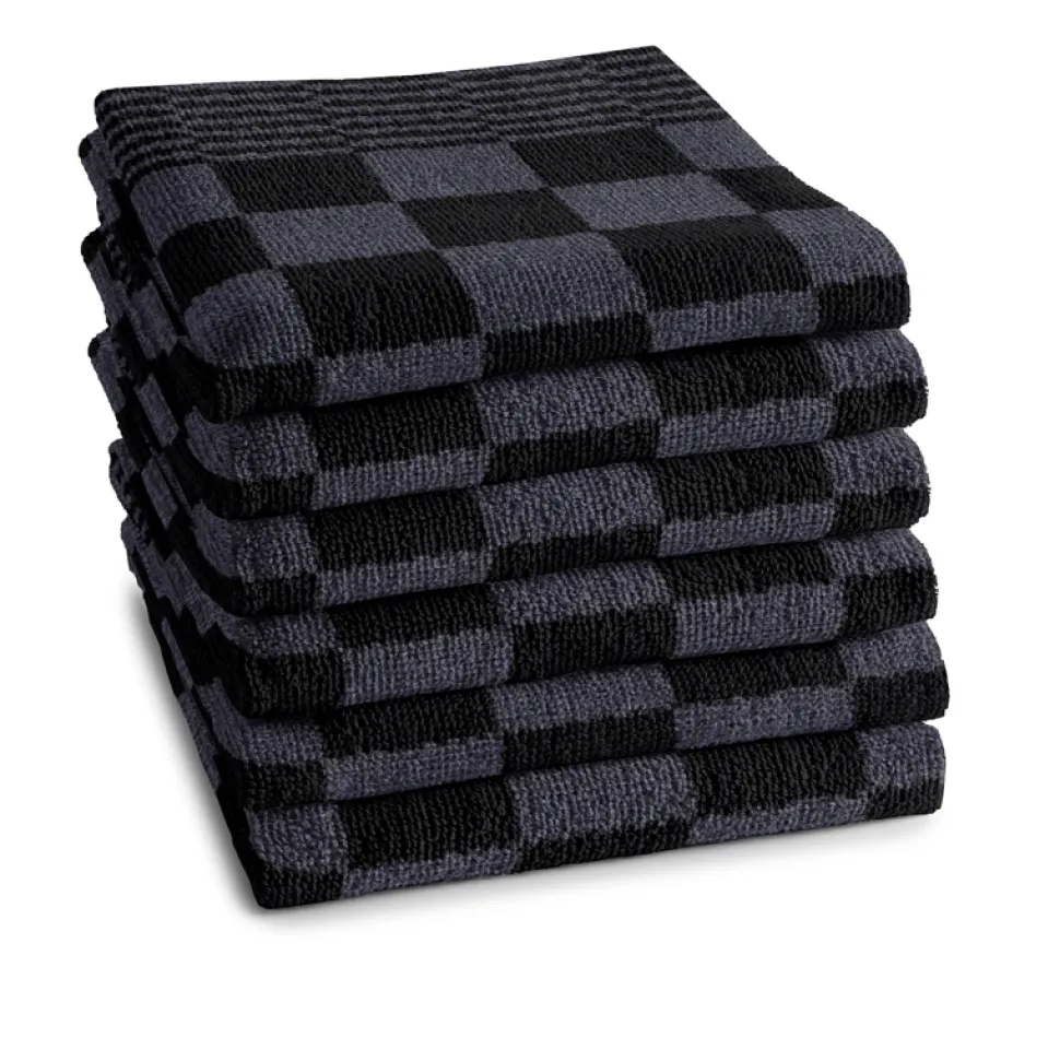 Keukendoek DDDDD Barbeque Anthracite (set van 6)