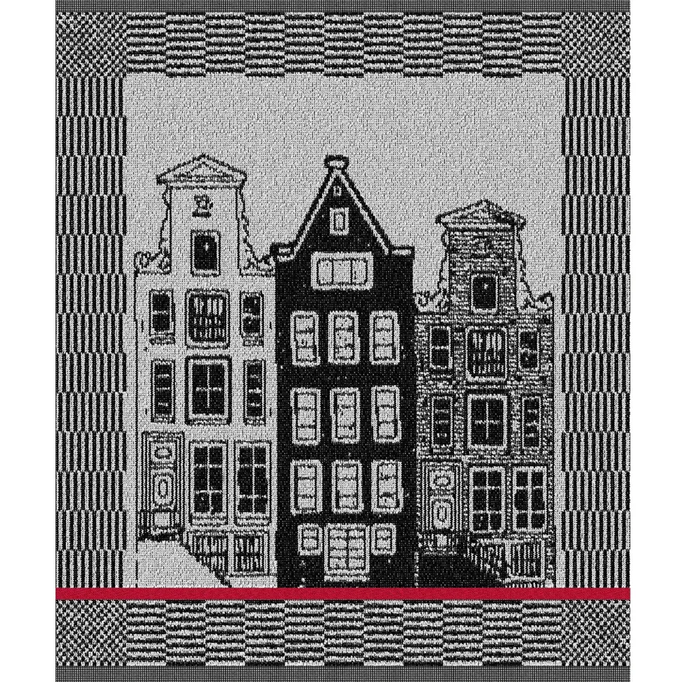 Keukendoek DDDDD Canal Black 50 x 55 cm (6-Delig)