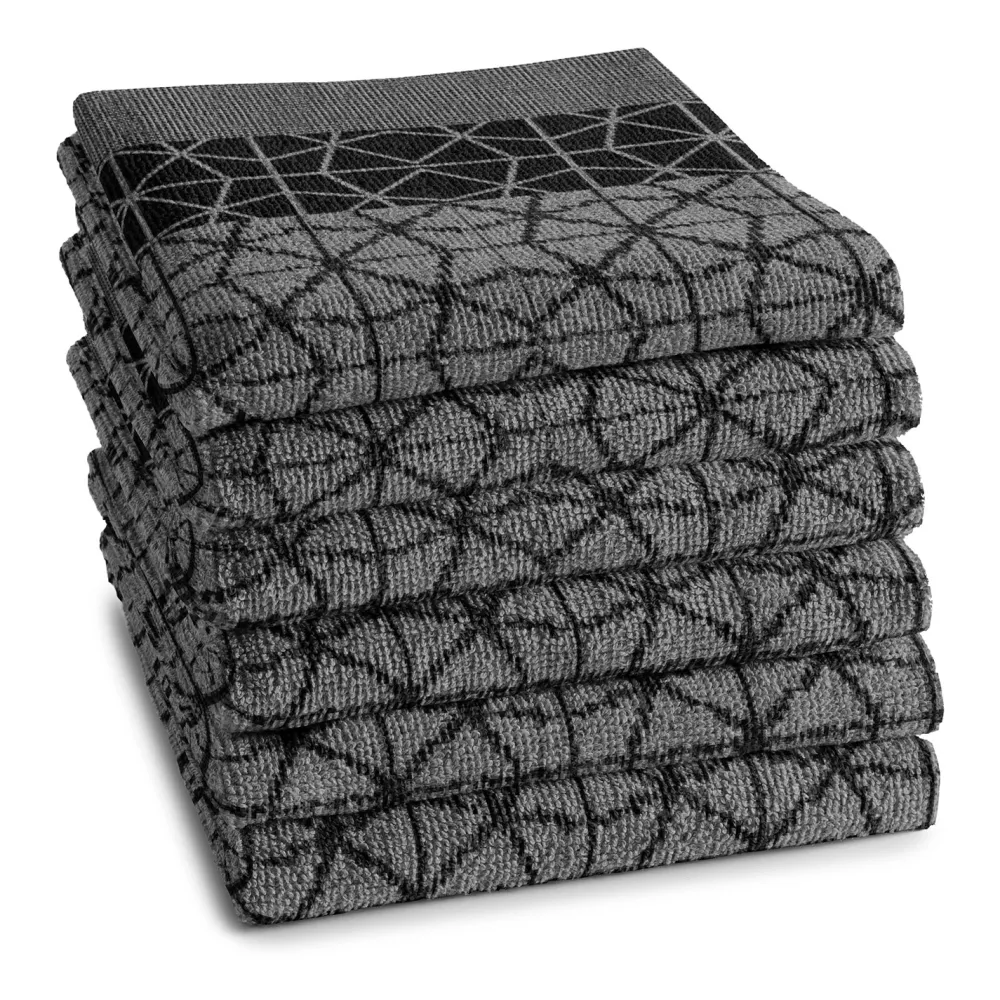 DDDDD Keukendoek Chrystal Black 50 x 55 cm (6-Delig) Clearance