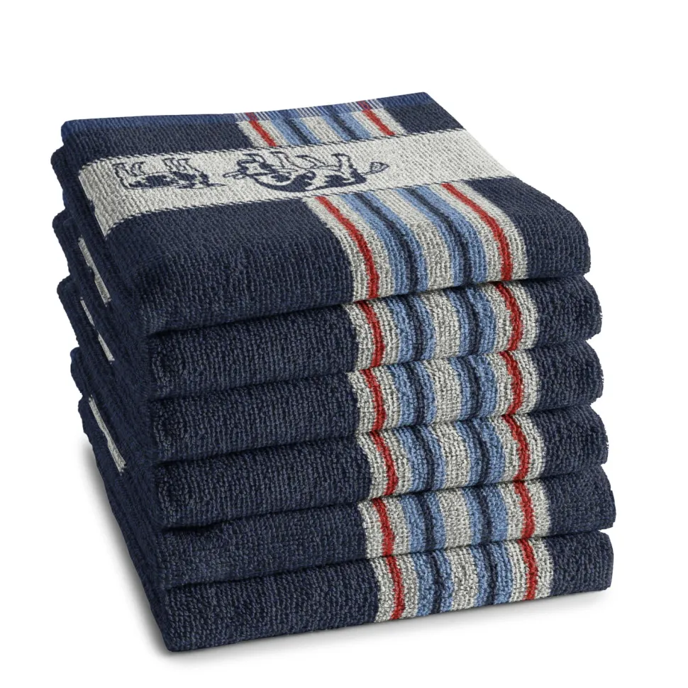 Keukendoek DDDDD Friesian Blue (set van 6)
