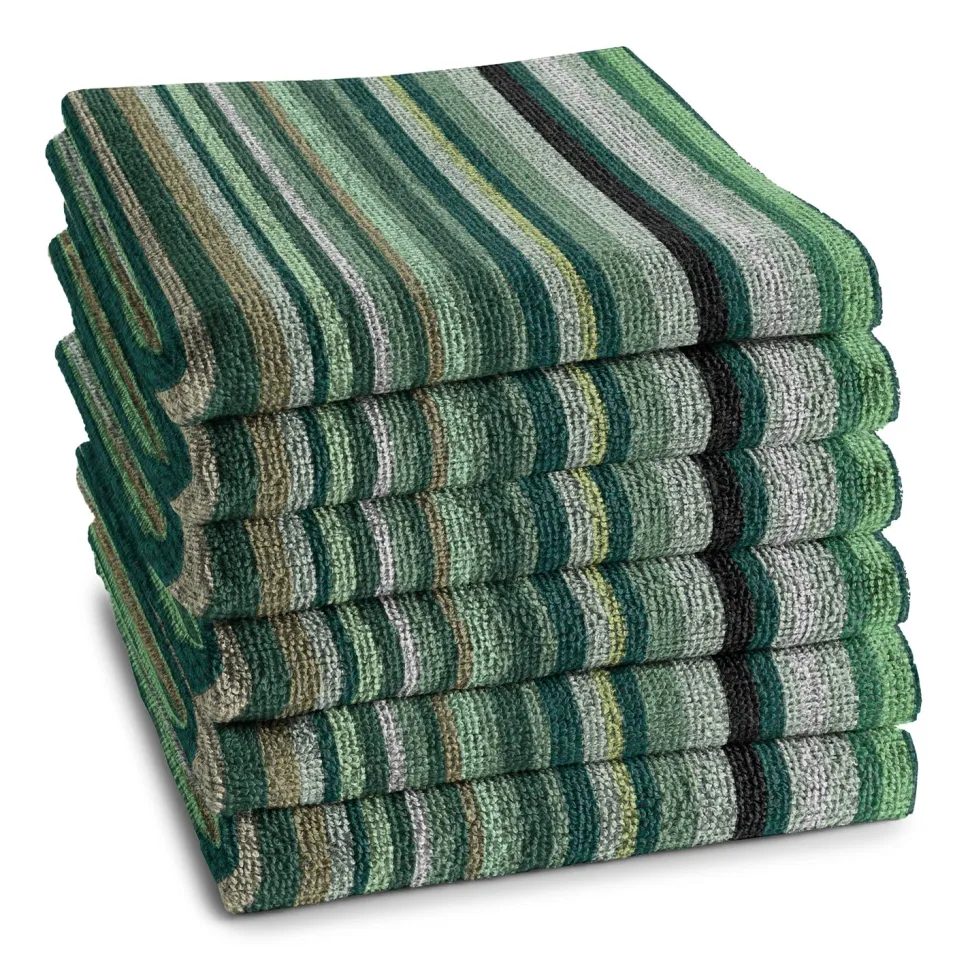 Keukendoek DDDDD Over The Rainbow Green 50 x 55 cm (6-Delig)