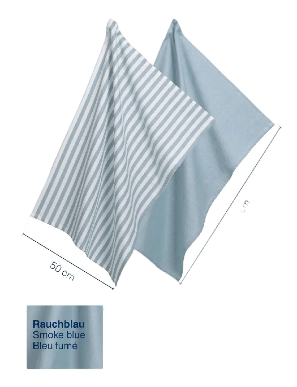 Keukendoek Kela Caja Smoke Blue (Set van 2) - 50 x 70 cm