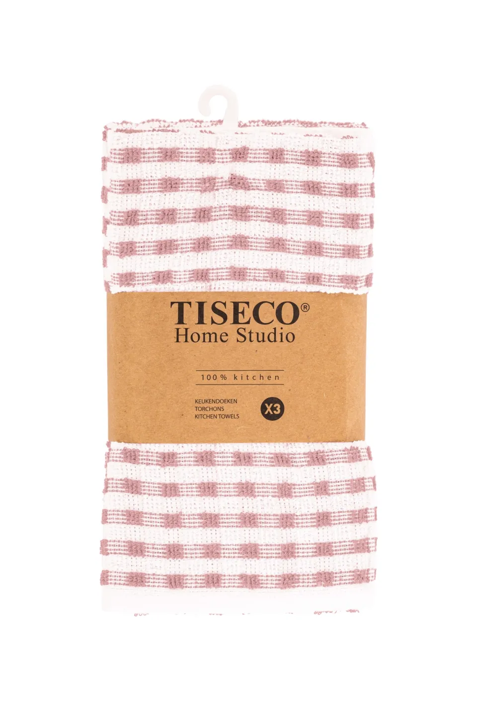 Keukendoek Tiseco Home Studio Oman Pink (Set van 3) - 50 x 70 cm
