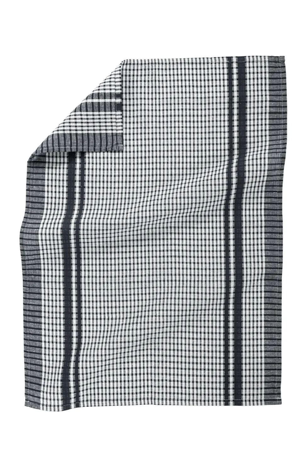 Keukendoek Tiseco Home Studio Waffle Black (Set van 4) - 50 x 70 cm