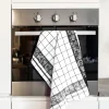 Keukendoek Tiseco Home Studio Pharao Arabesque Black (Set van 3) - 50 x 70 cm
