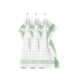 Keukendoek Tiseco Home Studio Pharao BML Smoke Green (Set van 3) - 50 x 70 cm