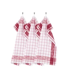 Tiseco Keukendoek Home Studio Pharao Arabesque Red (Set van 3) - 50 x 70 cm Sale