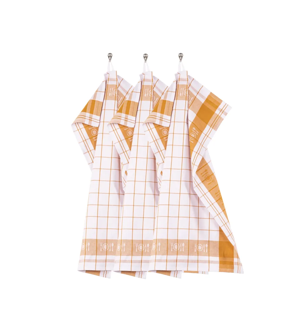 Tiseco Keukendoek Home Studio Pharao BML Camel (Set van 3) - 50 x 70 cm
