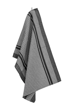 Keukendoek Tiseco Home Studio Waffle Black (Set van 6) - 50 x 70 cm