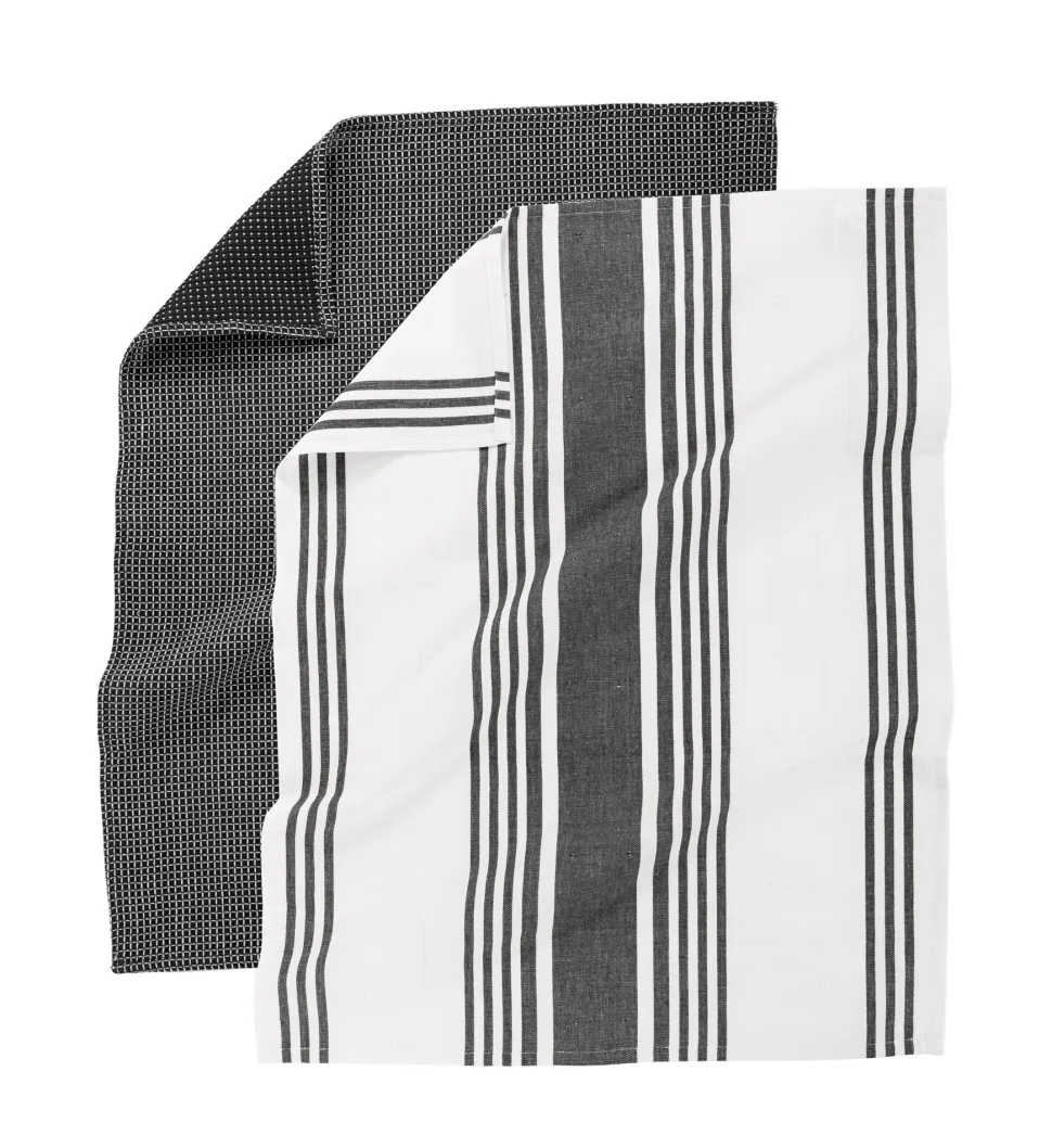 Keukendoek Tiseco Home Studio Combo Black (Set van 4) - 50 x 70 cm