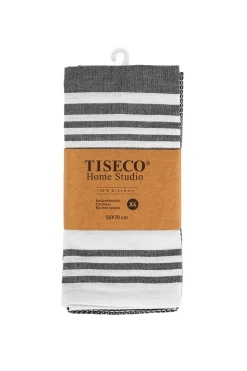 Keukendoek Tiseco Home Studio Combo Black (Set van 4) - 50 x 70 cm
