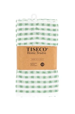 Keukendoek Tiseco Home Studio Oman Smoke Green (Set van 3) - 50 x 70 cm