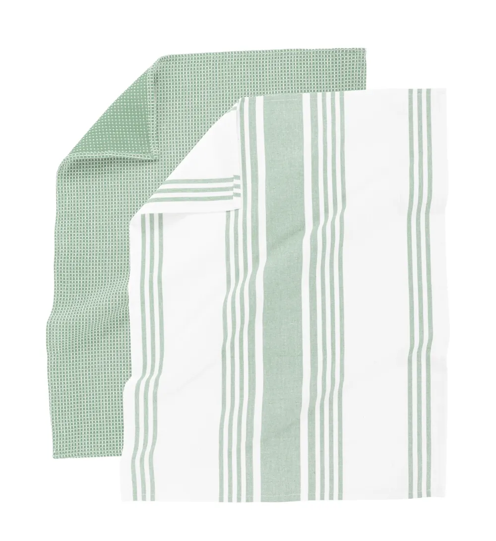 Tiseco Keukendoek Home Studio Combo Smoke Green (Set van 4) - 50 x 70 cm Outlet