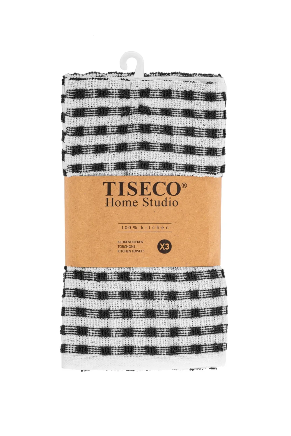 Tiseco Keukendoek Home Studio Oman Black (Set van 3) - 50 x 70 cm Sale