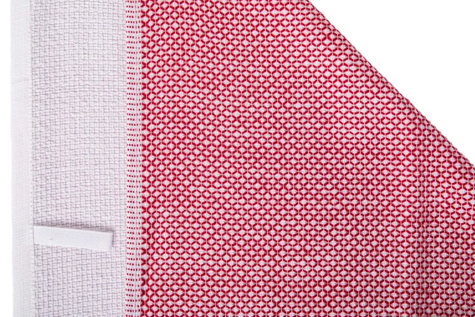 Keukendoek Ziczac Culinary Duo Leno Red (Set van 3) - 50 x 76 cm