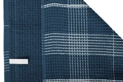 ZicZac Keukendoek Culinary Duo Waffle Washed Indigo (Set van 3) - 50 x 76 cm Sale
