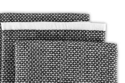 ZicZac Keukendoek Culinary Duo Leno Black (Set van 3) - 50 x 76 cm