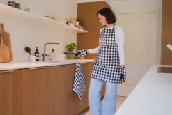 Keukenhandschoen Tiseco Home Studio Gingham Black (Set van 2)