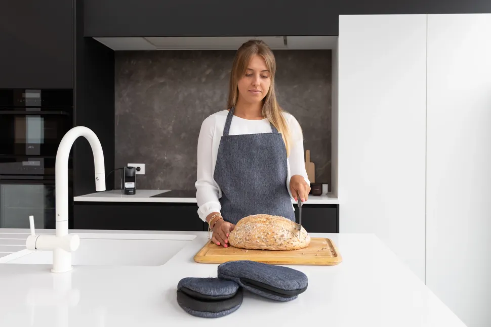 Keukenhandschoen Tiseco Home Studio Stella Blue Light (Set van 2)
