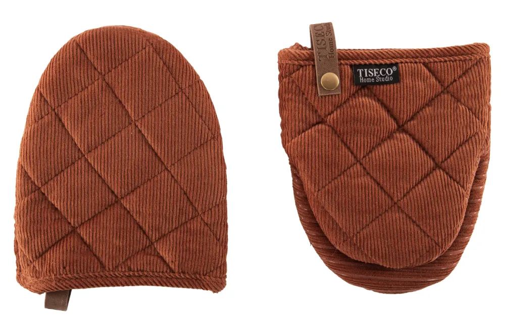 Tiseco Keukenhandschoen Home Studio Velmar Cognac (Set van 2)