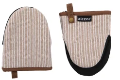 Keukenhandschoen Ziczac Venton Sand (Set van 2)