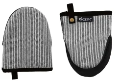 ZicZac Keukenhandschoen Venton Black (Set van 2) Clearance