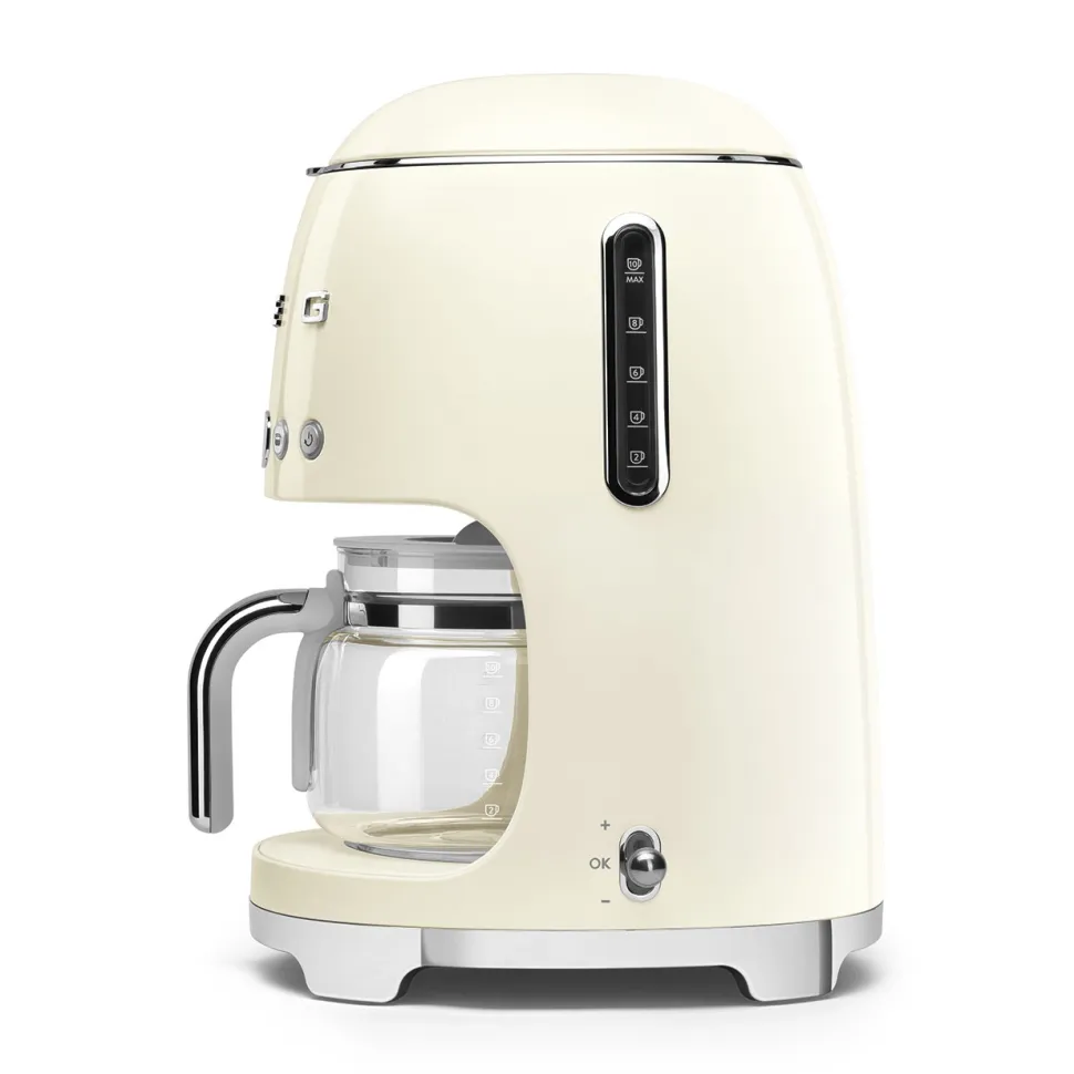 Keukenmachine Set Smeg Filterkoffiemachine DCF02 + Melkopschuimer MFF02 Creme