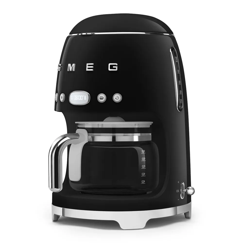 Smeg Keukenmachine Set Filterkoffiemachine DCF02 + Melkopschuimer MFF02 Zwart Online