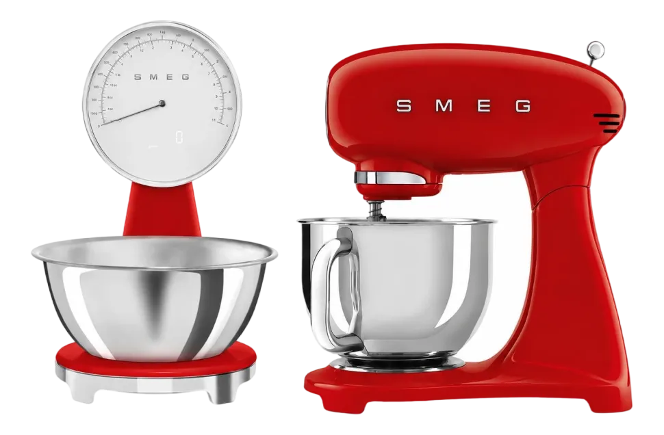 Keukenmachine Set Smeg Keukenmachine SMF05 + Weegschaal KSF01 Rood