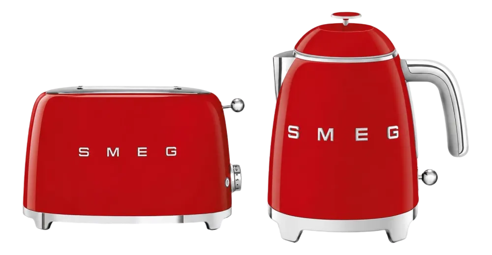 Smeg Keukenmachine Set Waterkoker KLF05 + Broodrooster TSF01 Rood Clearance