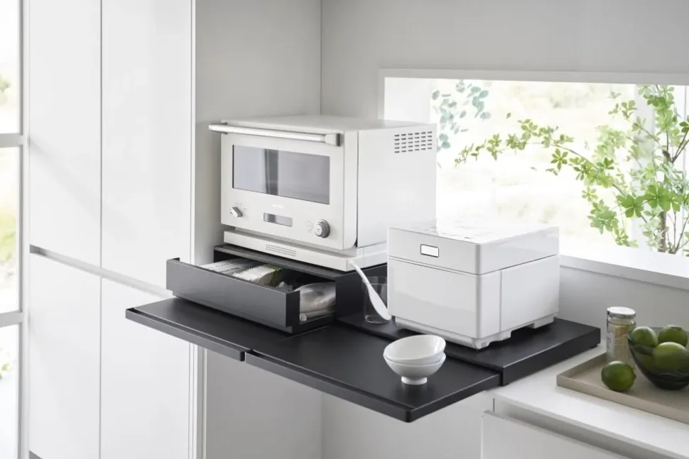 Keukenplateau en Lade Yamazaki Tower Black Black
