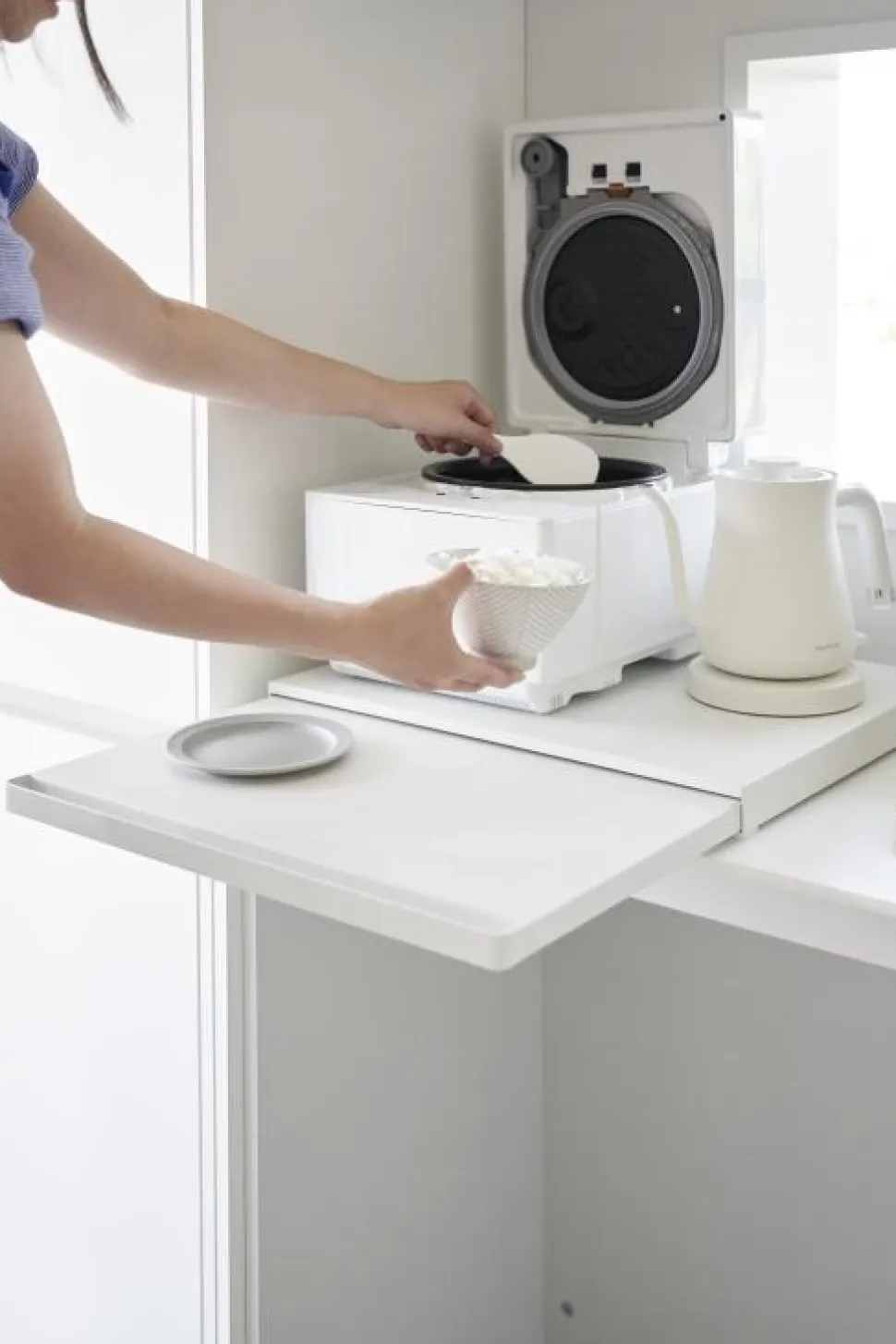Keukenplateau en Lade Yamazaki Tower White White