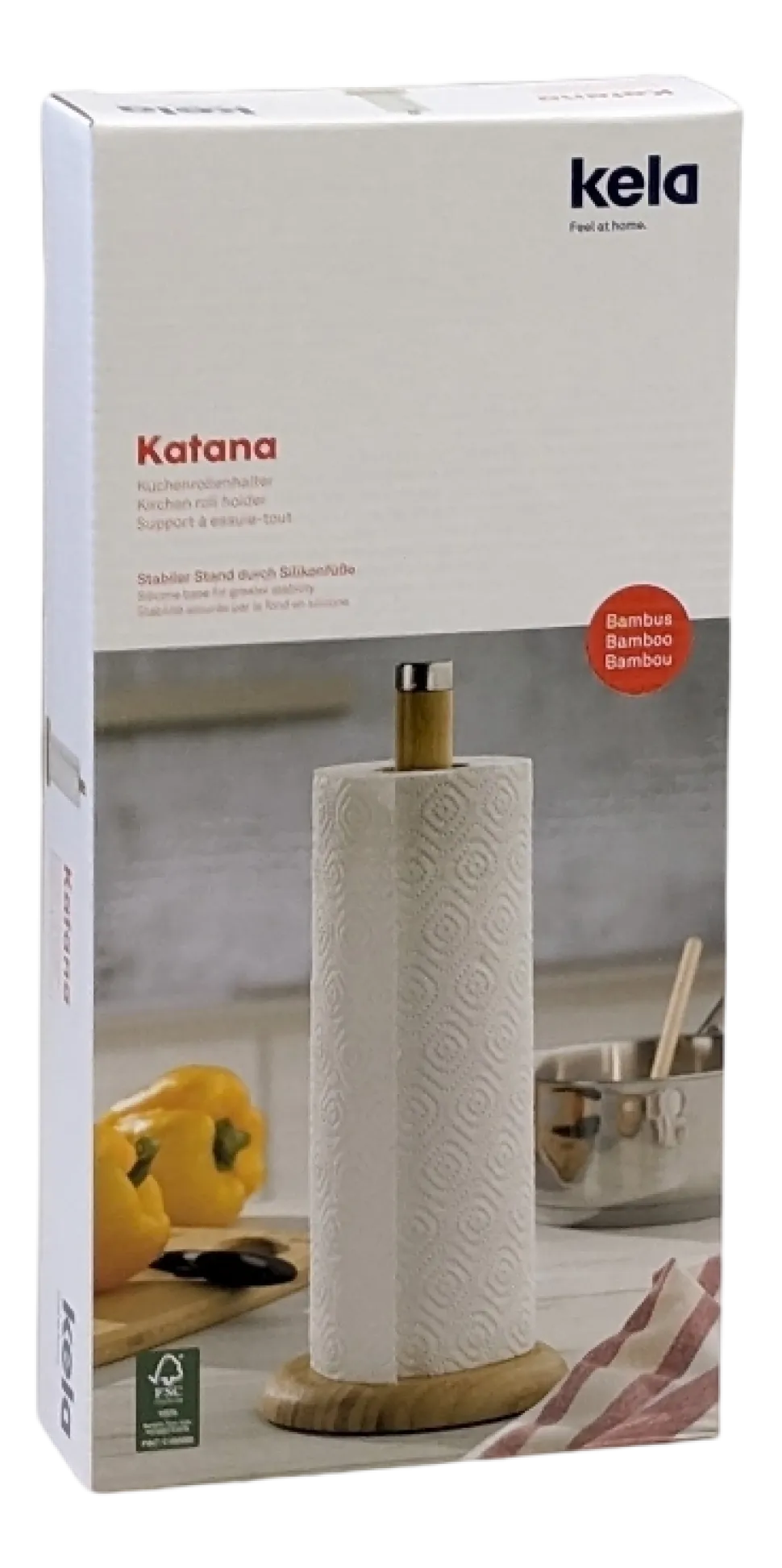 Keukenrolhouder Kela Katana Bruin