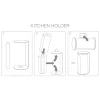 Lind DNA Keukenrolhouder Kitchen Holder XL Bull Cognac Hot