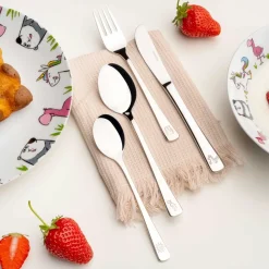Kinderbestekset Leonardo Bambini Panda Eenhoorn Flamingo (4-Delig)