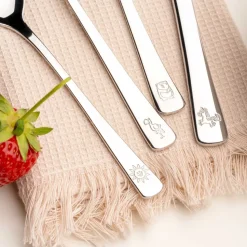 Kinderbestekset Leonardo Bambini Panda Eenhoorn Flamingo (4-Delig)