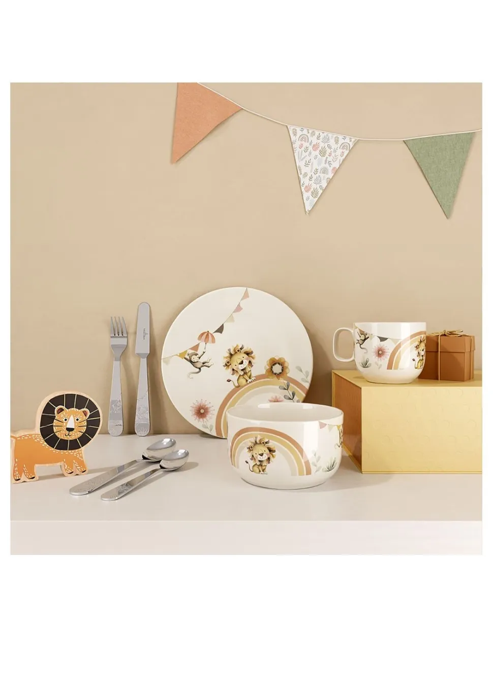 Kinderbestekset Villeroy & Boch Roar like a Lion Zilver