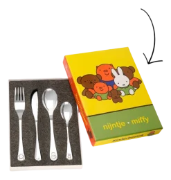 Zilverstad Kinderbestekset Nijntje Vriendjes Zilver (4-Delig) Sale