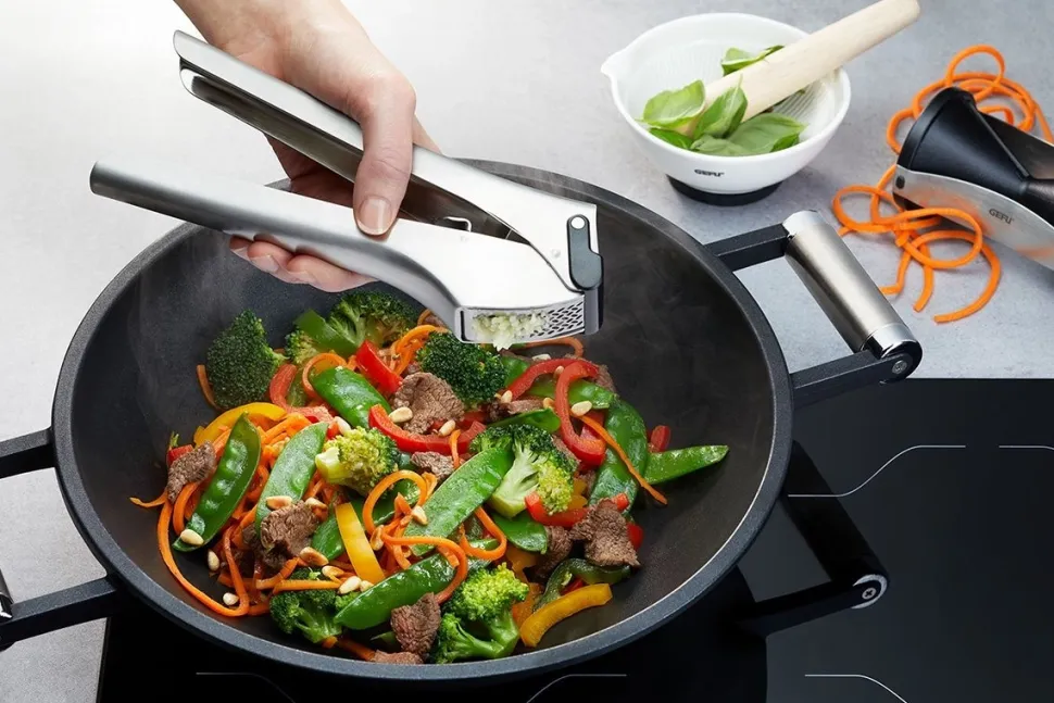 Knoflookpers Gefu Garlico Zilver
