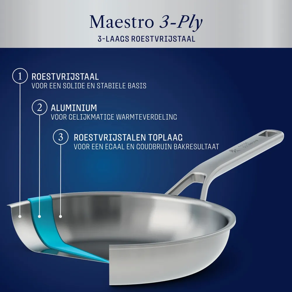 BK Koekenpan Peter Goossens Maestro 3Ply Outlet