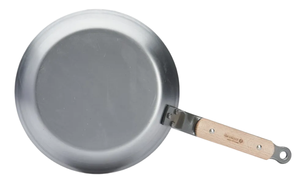 De Buyer Koekenpan Mineral B Houten Steel 24 cm Hot