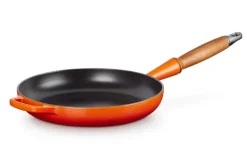Le Creuset Koekenpan Rond Houten Handvat Oranjerood 24 cm Discount