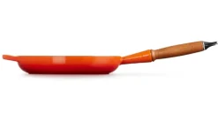 Le Creuset Koekenpan Rond Houten Handvat Oranjerood 24 cm Discount