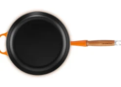 Le Creuset Koekenpan Rond Houten Handvat Oranjerood 28 cm Sale
