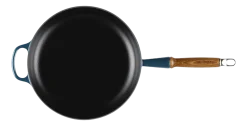 Koekenpan Le Creuset Signature Rond Houten Handvat Nuit 28 cm