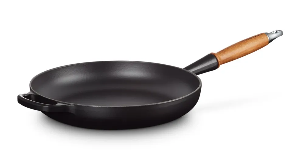 Koekenpan Le Creuset Zwart Houten Handvat 28 cm