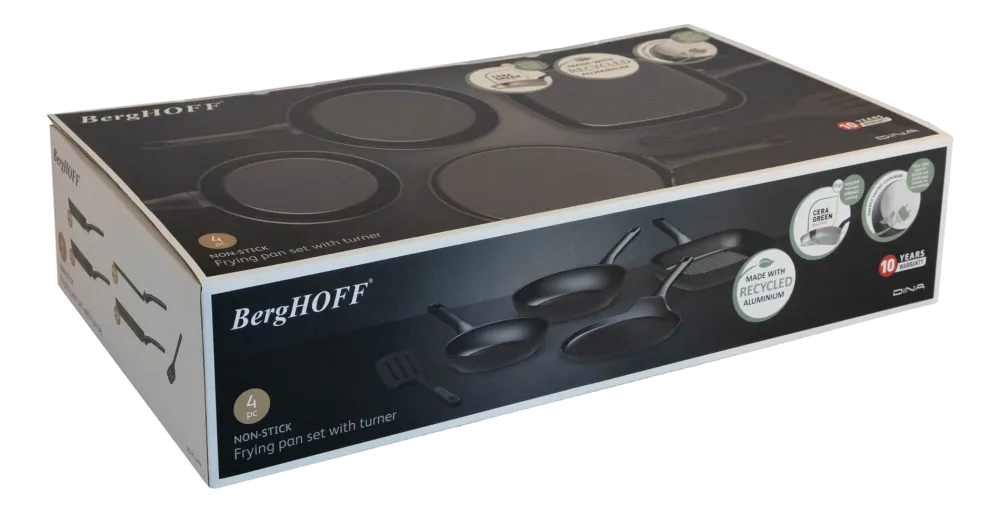 BergHOFF Koekenpannenset Antikleef met Spatel DiNA Line Helix (4-delig) Best