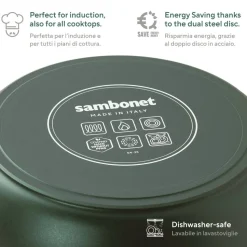 Koekenpan Sambonet Titan Pro Green Double Induction Deep 24 cm