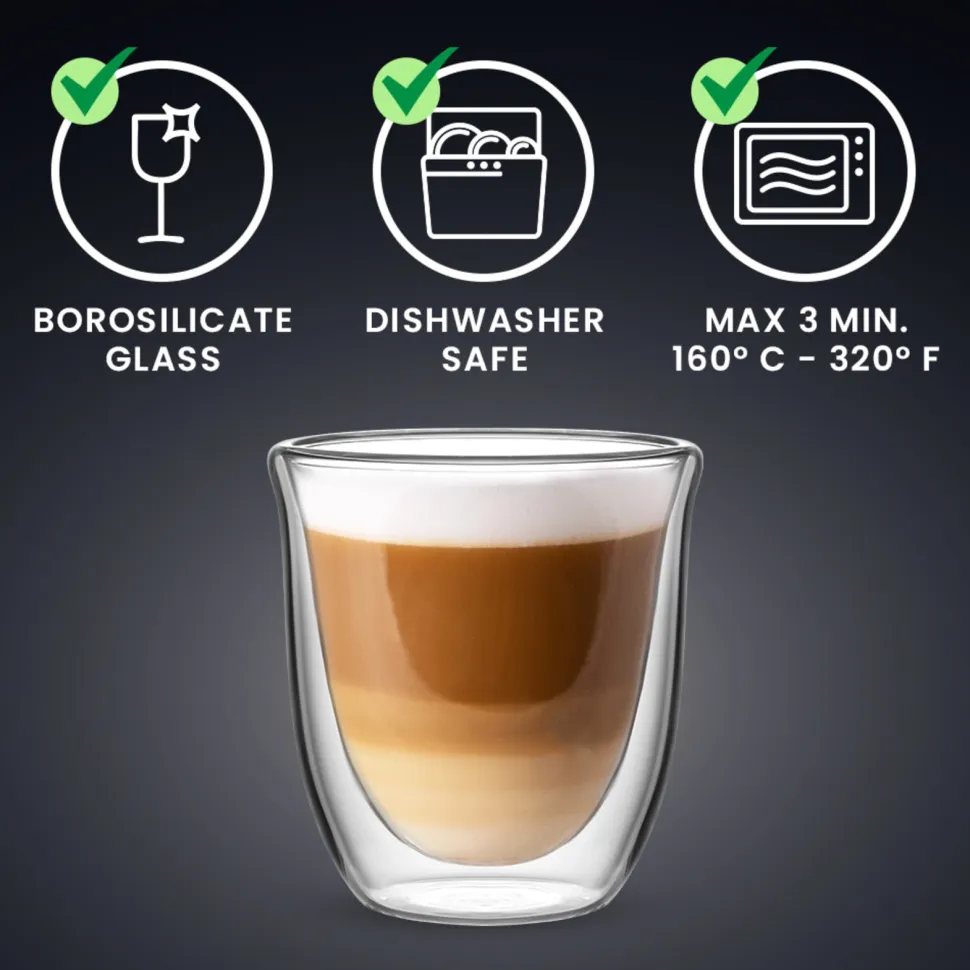 Koffie- en Theeglas Bialetti Firenze 200 ml (Set van 2)